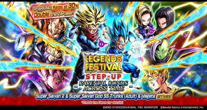 ¡Nuevo Super Saiyan 2 y Super Saiyan God SS Trunks (Adulto) y Vegeta Tag personaje que llega a Dragon Ball Legends en el Festival de Legends Parte 2!